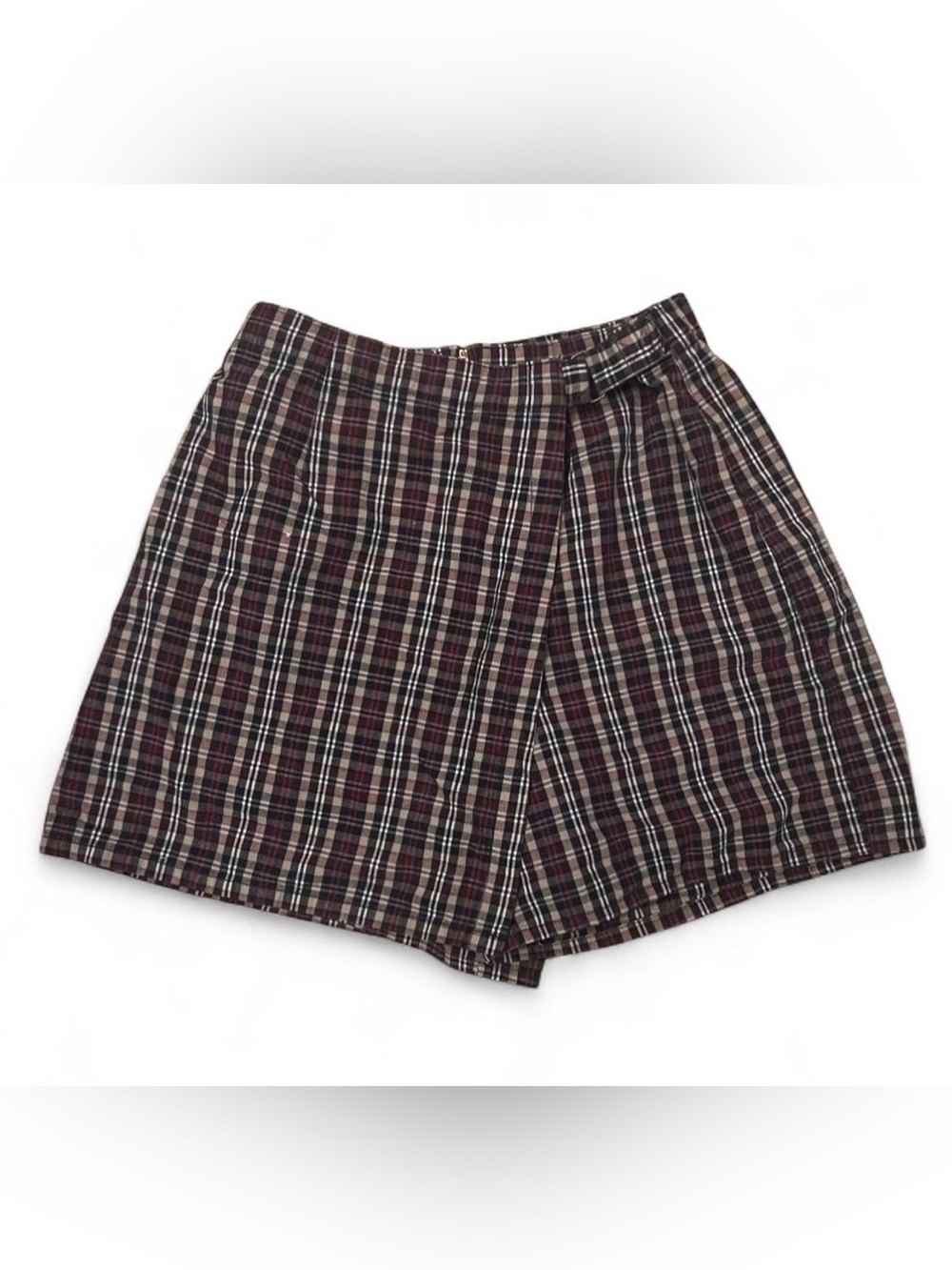 White Stag Burgundy Plaid Women's Shorts